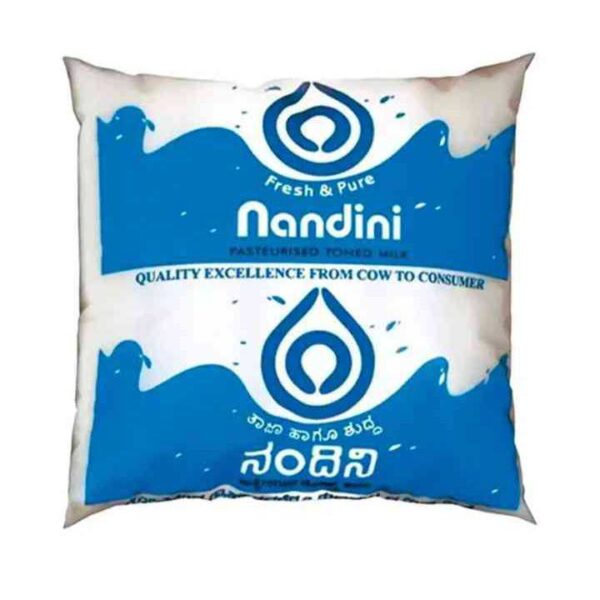 Nandini milk Pasturised Toned Milk Blue 500 ml