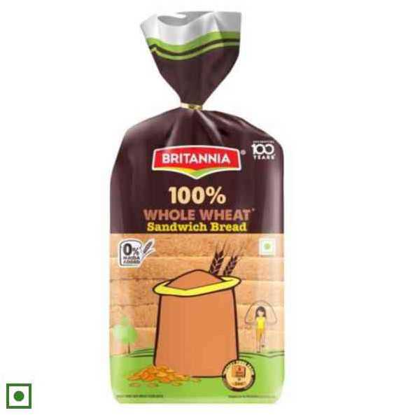 Britannia 100 Whole Wheat Bread 450 gms