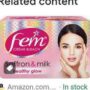 Fem Creme Bleach Saffron   Milk 24 gms