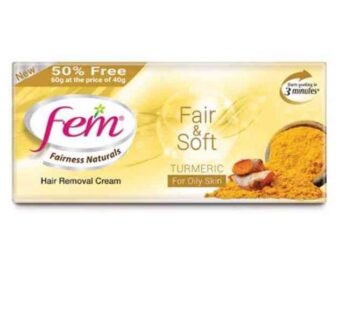 Fem Fair Soft Tumeric Hair Removal Cream For Oily Skin 60 gms