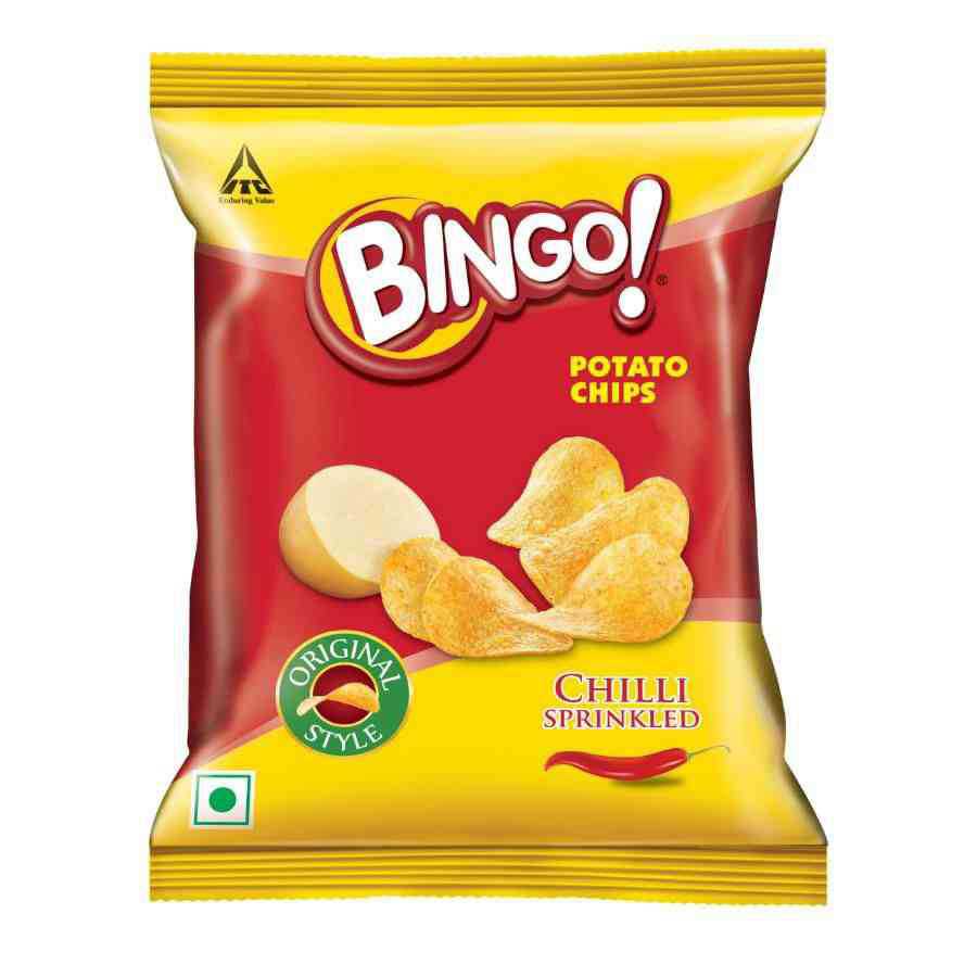 Bingo Potato Chips chilli Sprinkled Original Style 52gms