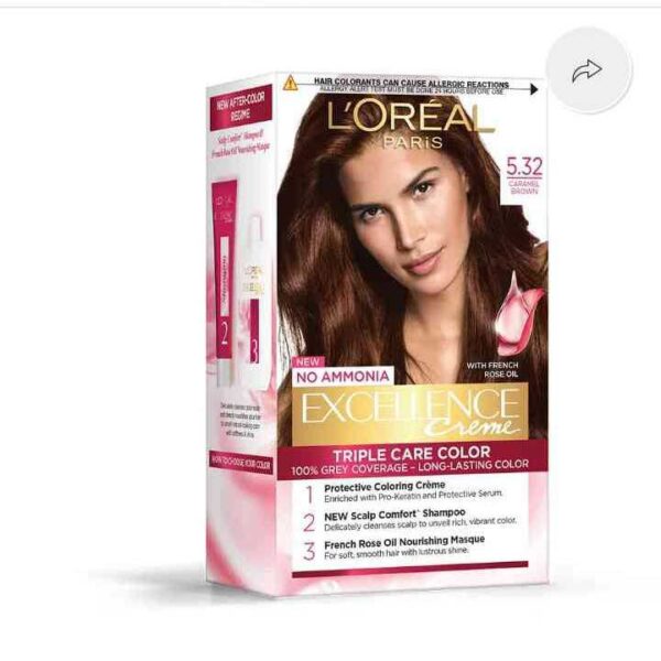 Loreal Paris Excellence Cream Caramel Brown 5 32 70ml + 60g