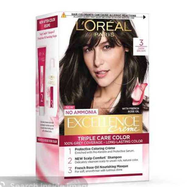Loreal Paris Excellence Cream Dark Brown 3 25 gms + 25 ml