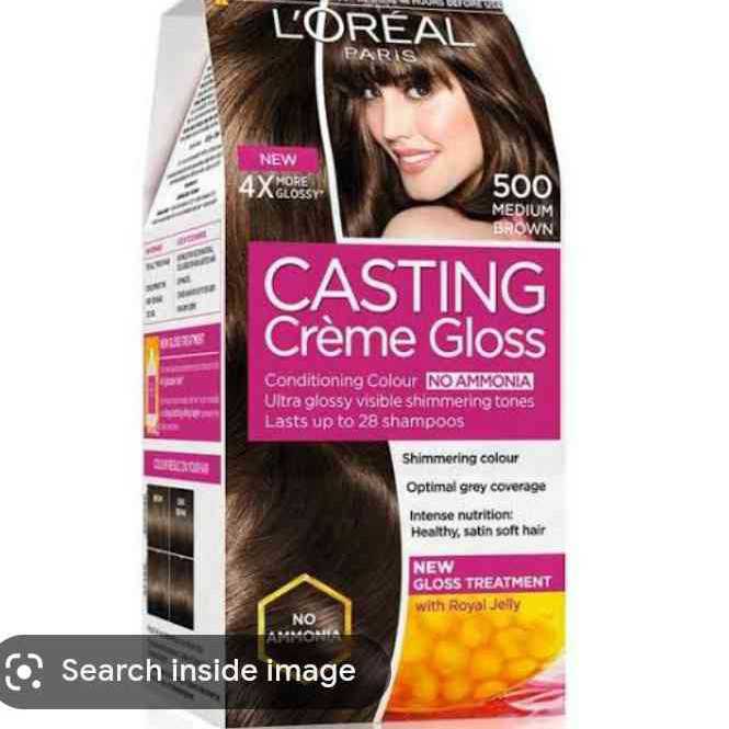 Loreal Paris Casting Creme Gloss Medium Brown 500 87.5g + 72ml