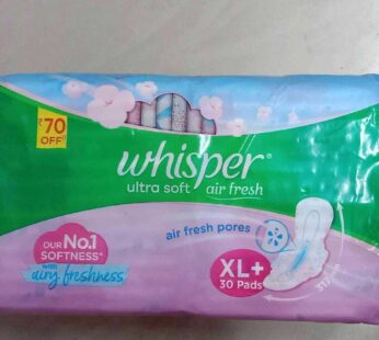 Whisper Ultra Soft Air Fresh XL 30 pads