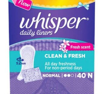 Whisper Daily Liners Clean and Fresh 40N