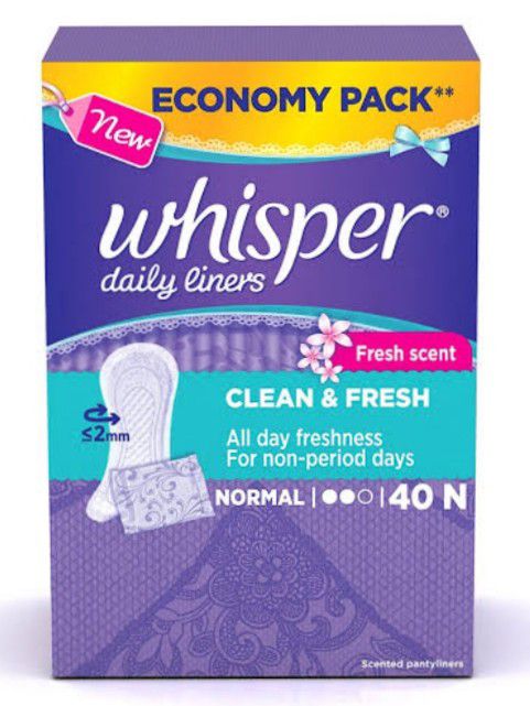 Whisper Daily Liners Clean and Fresh 40N
