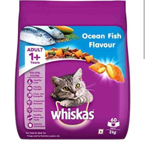 Whiskas Ocean Fish Flavour For Adult 1  Years 480 gms