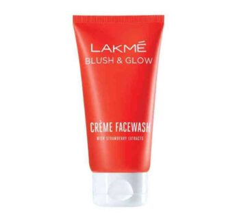 Lakme Blus   Glow Strawberry Extracts Creme Face Wash 100g