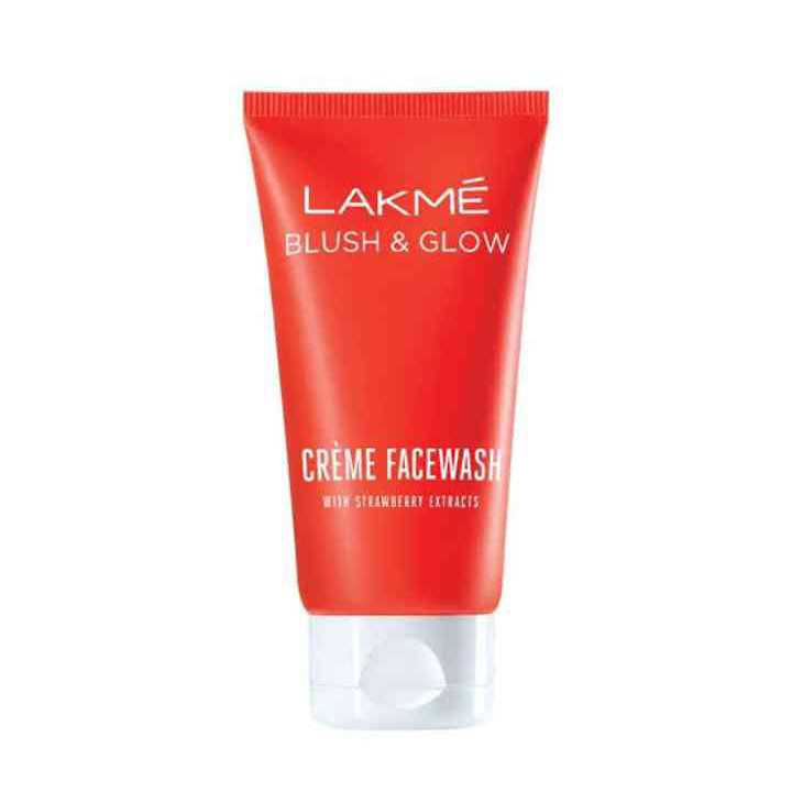 Lakme Blus   Glow Strawberry Extracts Creme Face Wash 100g