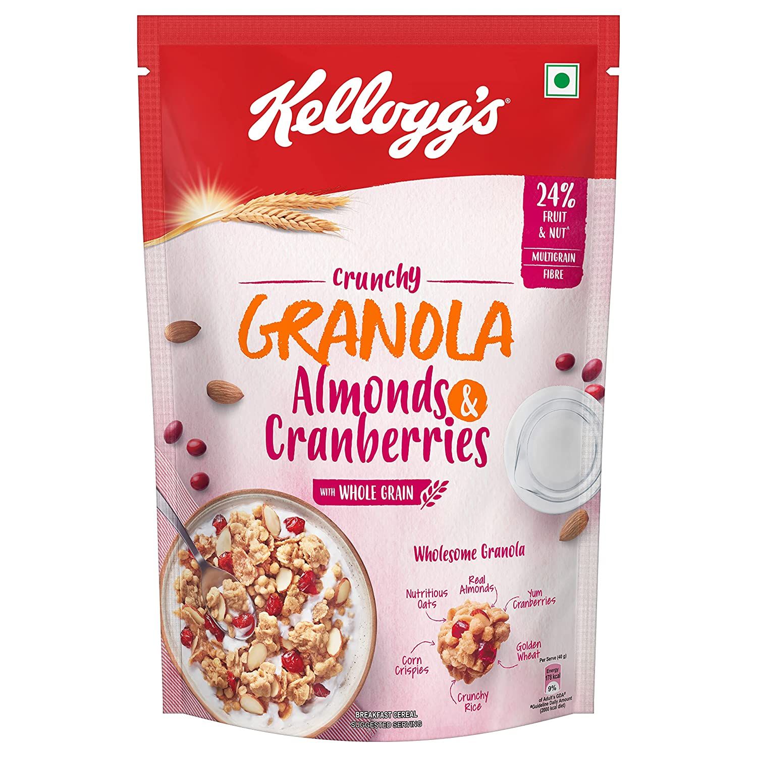 Kelloggs Muesli 21  Fruit Nuts   Seed Nut 500g