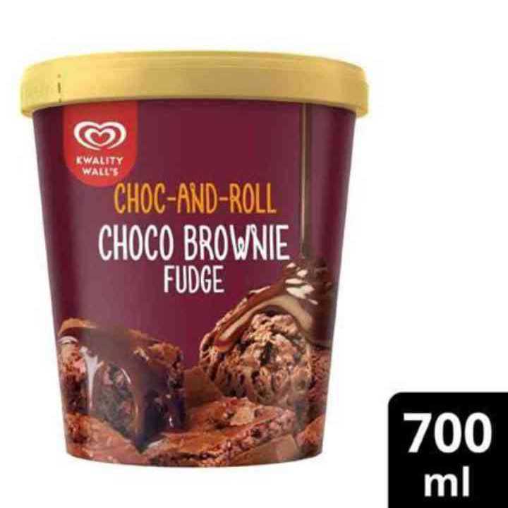 Kwality Walls Choco Brownie Fudge Ice Cream Tub 700ml