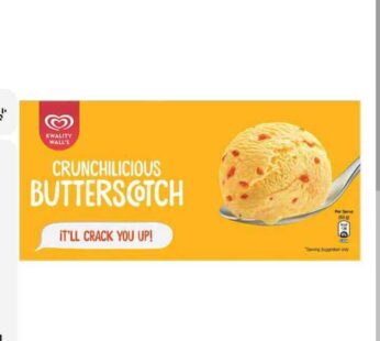 Kwality Walls Crunchilicious Butterscotch Ice Cream Tub 700ml