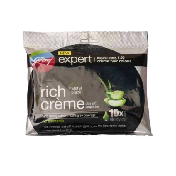 Godrej expert hair colour shampoo natural black 20 Ml