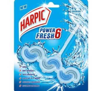 Harpic Power Fresh 6 Toilet Rim Block Marine 39 Gms