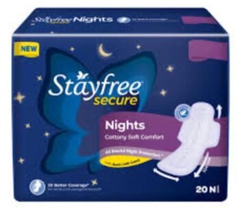Stayfree secure nights cottony soft comfort 20pads