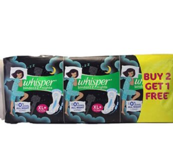 Whisper Ultra Bindazzz Nights XL+ Buy 2 Get 1 Free