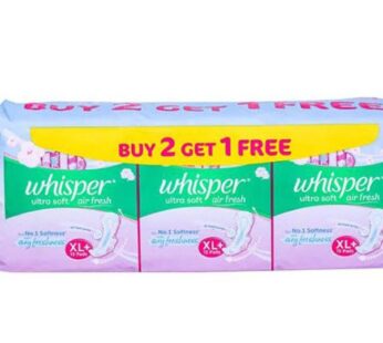Whisper Ultra Soft Air Fresh XL+ Buy 2 Get 1 Free