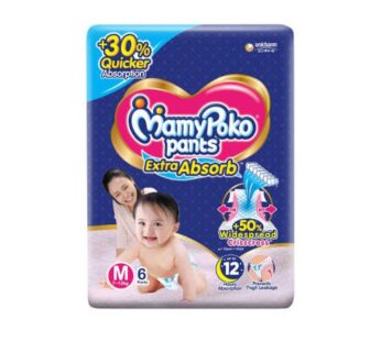 MamyPoko Medium Extra Absorb Crisscross Pants 6 Pants