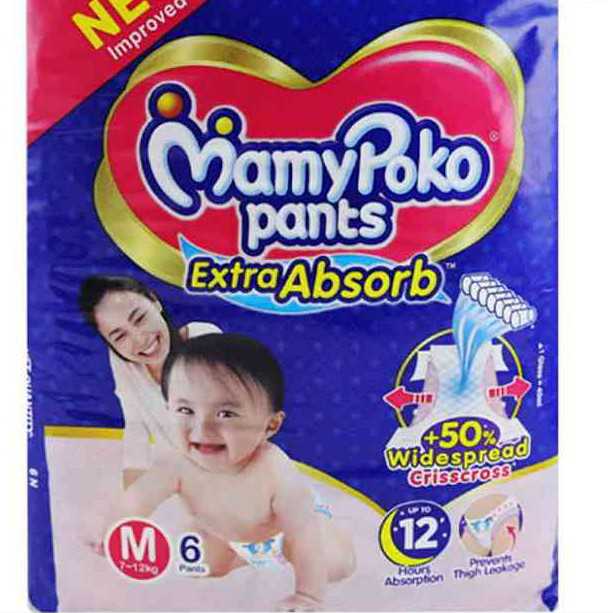 MamyPoko Medium Extra Absorb Crisscross Pants 4pants