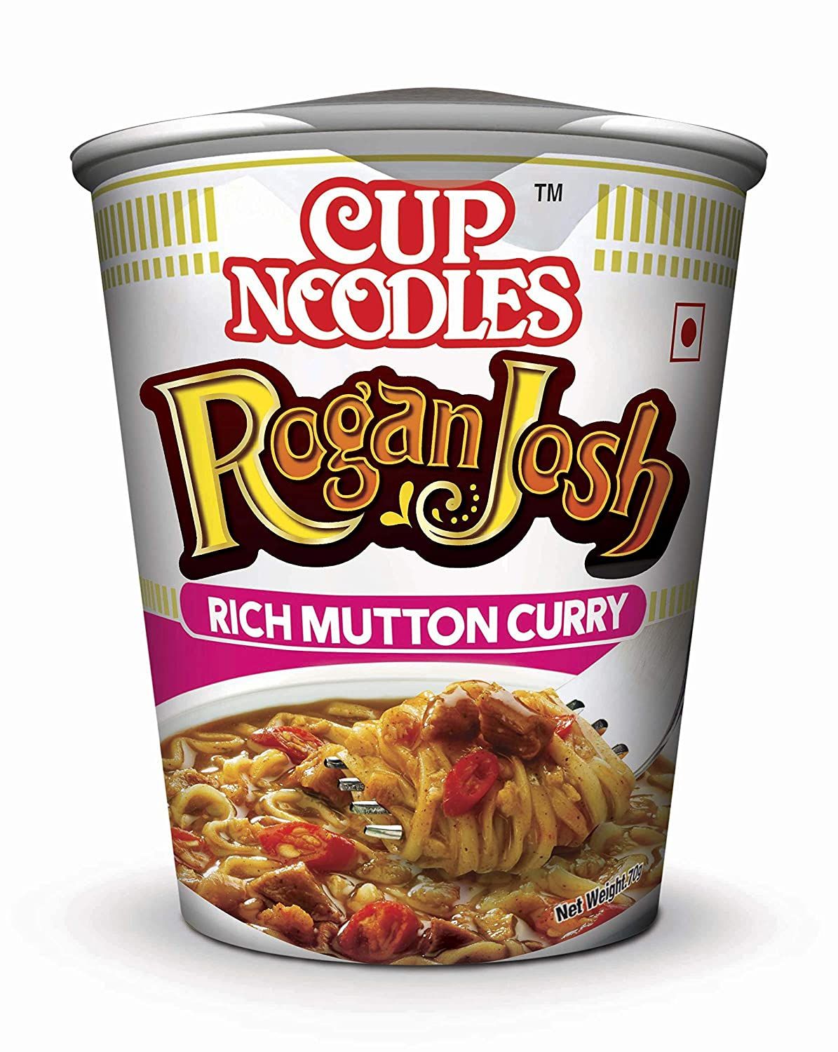 Nissin Rogan Josh Rich Mutton Curry Cup Noodles 70 Gms