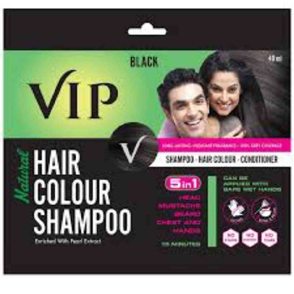 Vip Hair Colour Shampoo Black 40ml