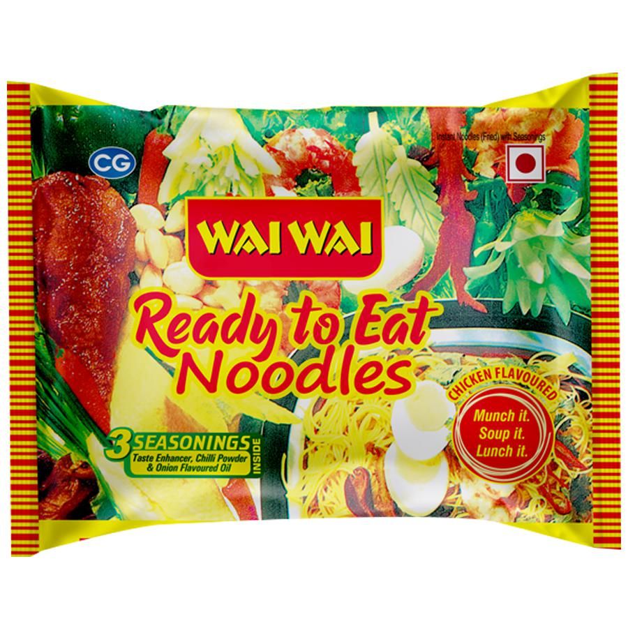 Wai Wai Chicken Flavor Instant Noodles 75 Gms