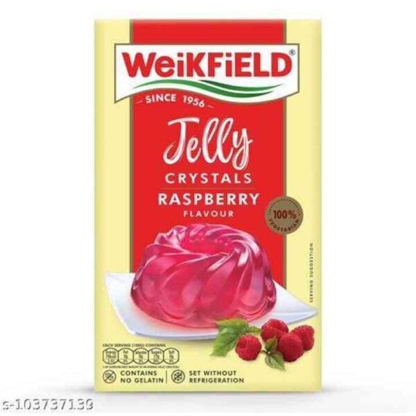 Weikfield Jelly Crystals Raspberry Flavour 90g