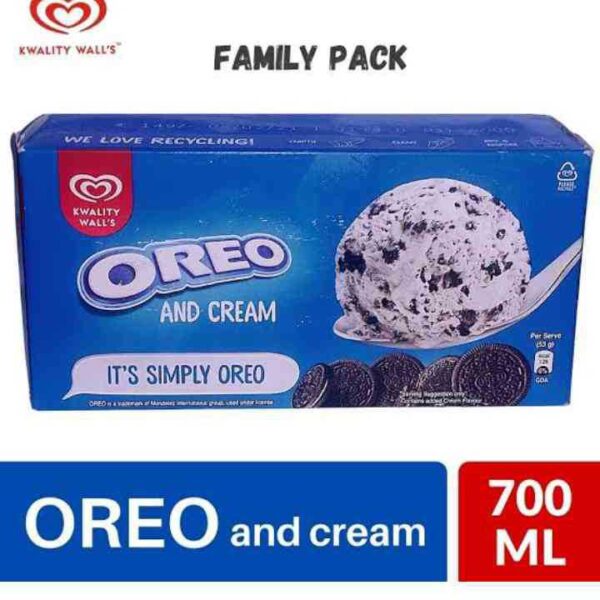 Kwality Walls Oreo Cream Ice Cream 700ml