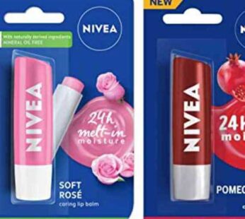 Nivea Berry Lip care Balm 4.8g + 10g ( buy 1 Get 1)