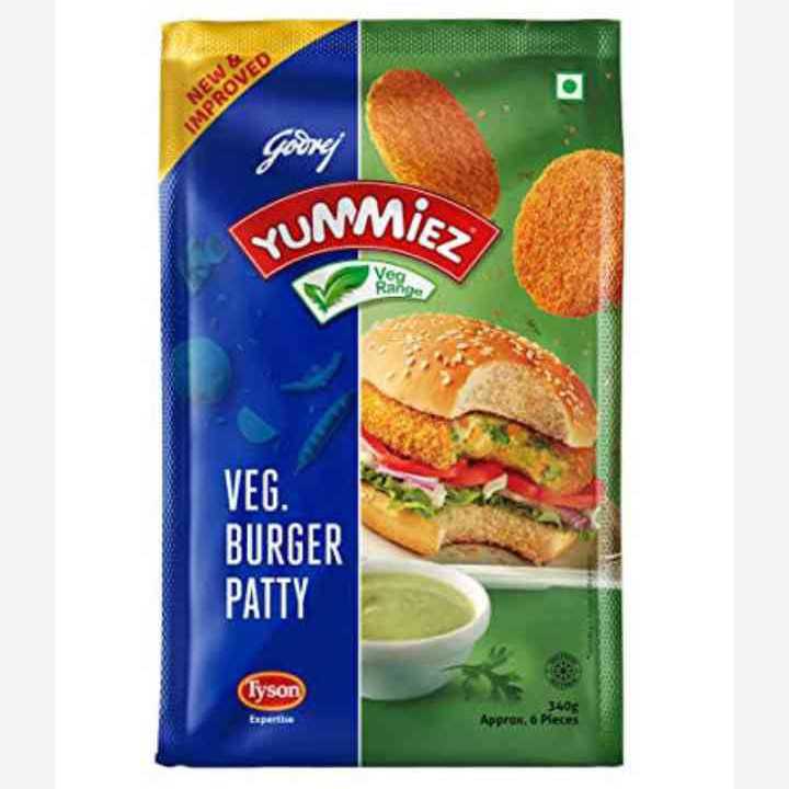 Godrej Yummiez Veg Burger Patty 340g