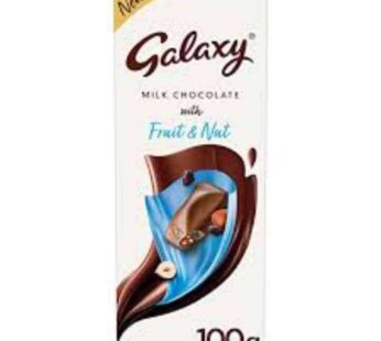 Galaxy milk chocolate with fruit gnut 100g