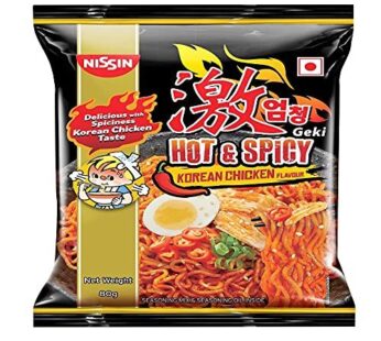 nissin hot and spicy Korean chicken flavour 80g