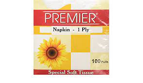 Premier Napkins 1Ply 100Sheets 1Pack