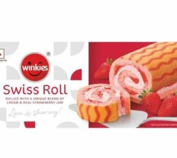 Winkies Swiss Roll Rolled With Cream   Strawberry Jam 175 gms