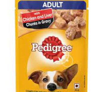Pedigree Chicken And Liver Chunks In Gravy For Adult 70 gms