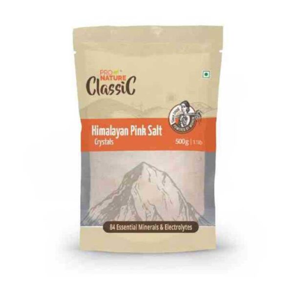 Pro Nature Himalaya Pink Salt Crystals 500gms