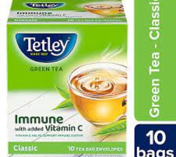 Tetley Green Tea immune with added Vitamin C, Classic, 10 Tea Bags