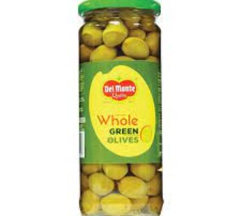 Del Monte Green Olives Whole – Plain, 450 g