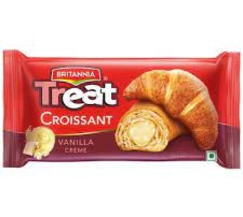 Britannia Treat Croissant – Vanilla Creme Filling, 100 Veg, Soft, 45 g