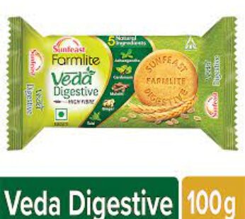 SUNFEAST FARMLITE VEDA DIGESTIVE BISCUIT HIGH FIBRE, GOODNESS OF 5 NATURAL