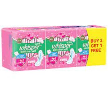 Whisper Ultra Skin Love Soft XL 15N Buy 2 Get 1 Free