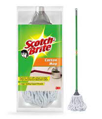 Scotch Brite Cotton Mop with stick Handle 1 Pc