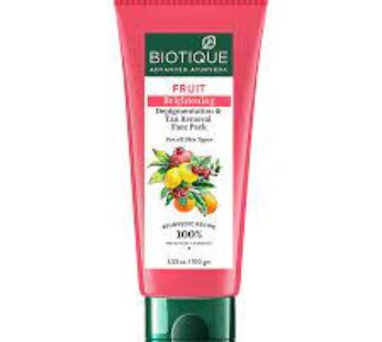 BIOTIQUE Fruit Brightening Depigmentation & Tan Removal Face Pack, 50 g