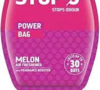 Stop-O Power Bag Bathroom Air Freshener Pouch – Melon Fragrance, 10 g
