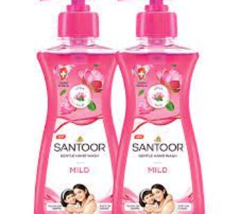 Santoor Mild Gentle Hand Wash – With Goodness of Lotus & Tulsi, 200 ml