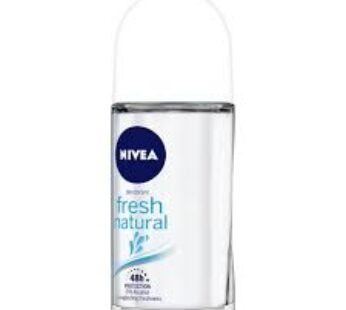 NIVEA Women Deodorant Roll On – Fresh Natural, Long-Lasting Freshness & 48h Protection, 25ml