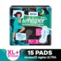 Whisper Ultra Overnight Sanitary Pads - XL+ 15N