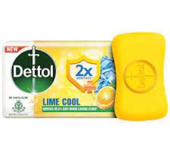 Dettol Lime Cool Bathing Soap Bar With 2X Menthol & Long-Lasting Freshness 125g