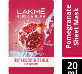 Lakme Blush & Glow Pomegranate Sheet Mask, 20 ml